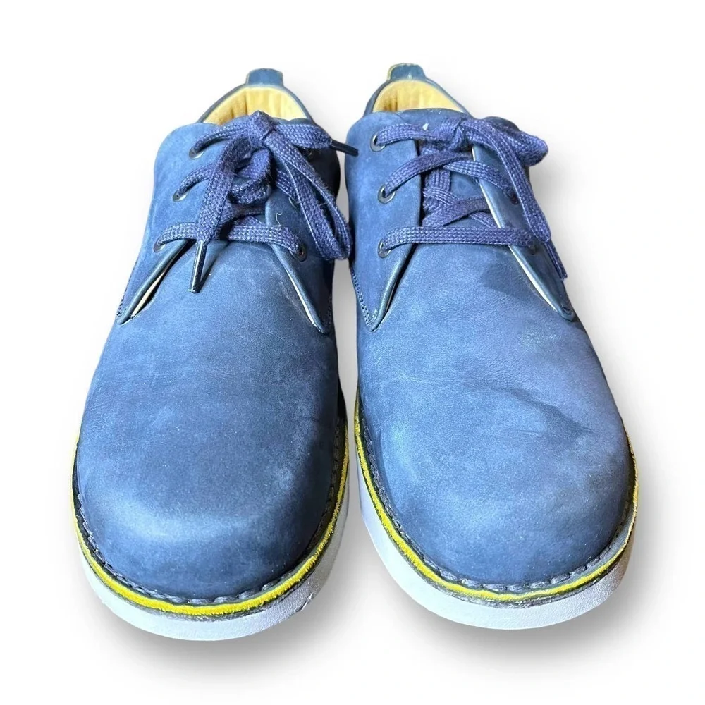 Samuel Hubbard Comfort Shoes Blue Suede Free Derby Antimicrobial Vibram Size 11